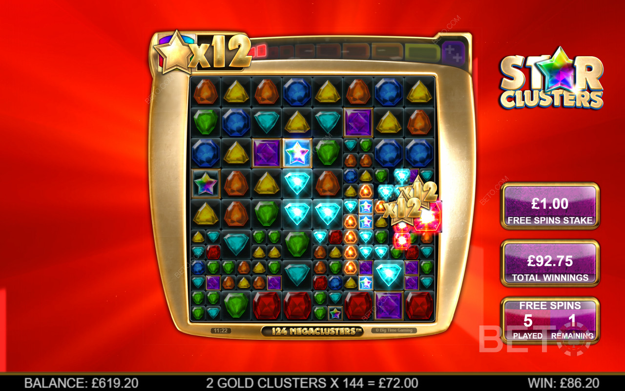 Rack up big wins in the free spins bonus feature
