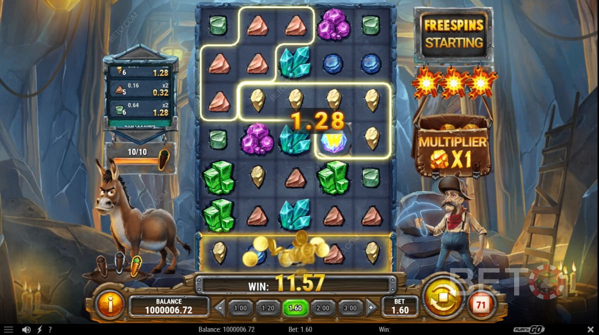 Bonza Clusters in Miner Donkey Trouble