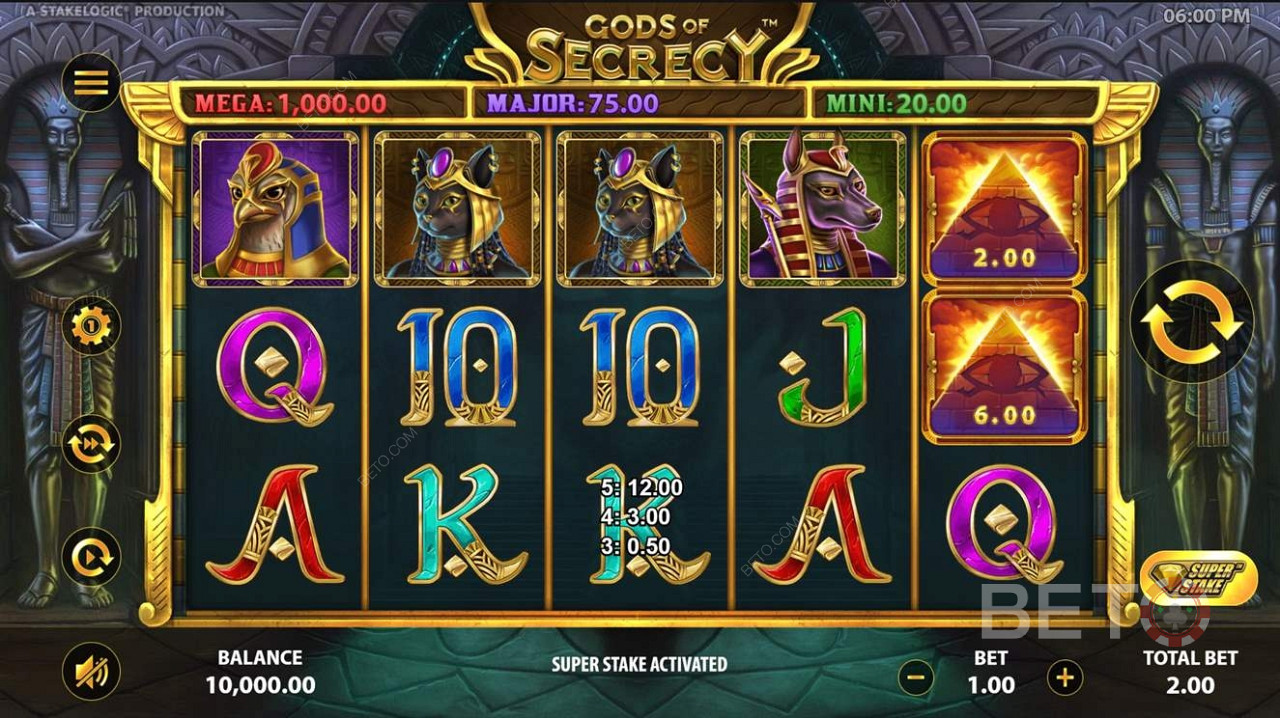 5x3 layout of Gods of Secrecy