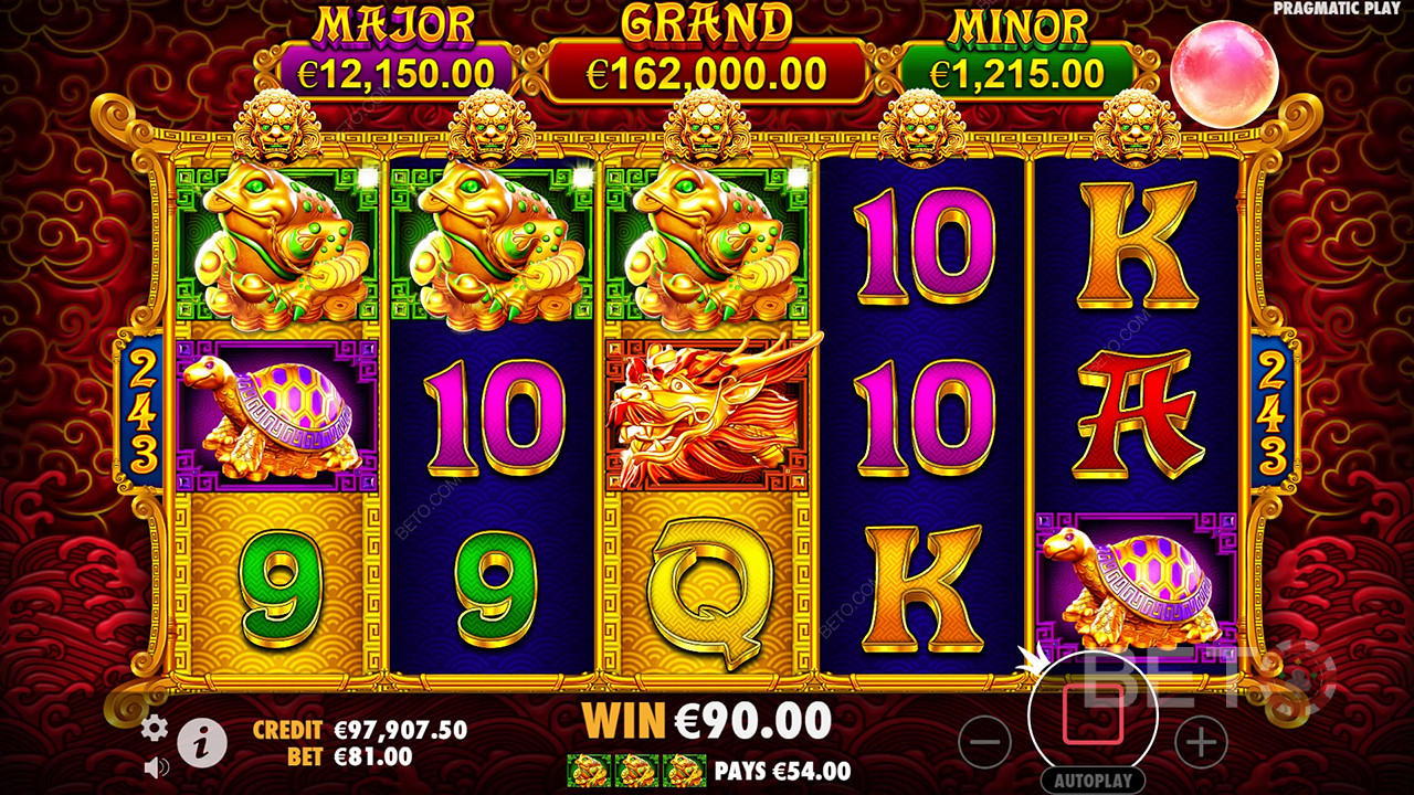 Bag 7,342x Your Wager in 5 Lions Gold Pokie!