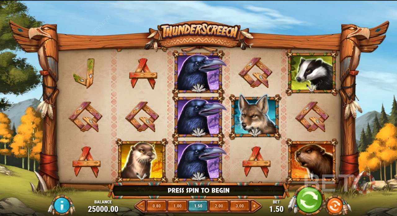 Ripper Symbols in Thunder Screech Pokie