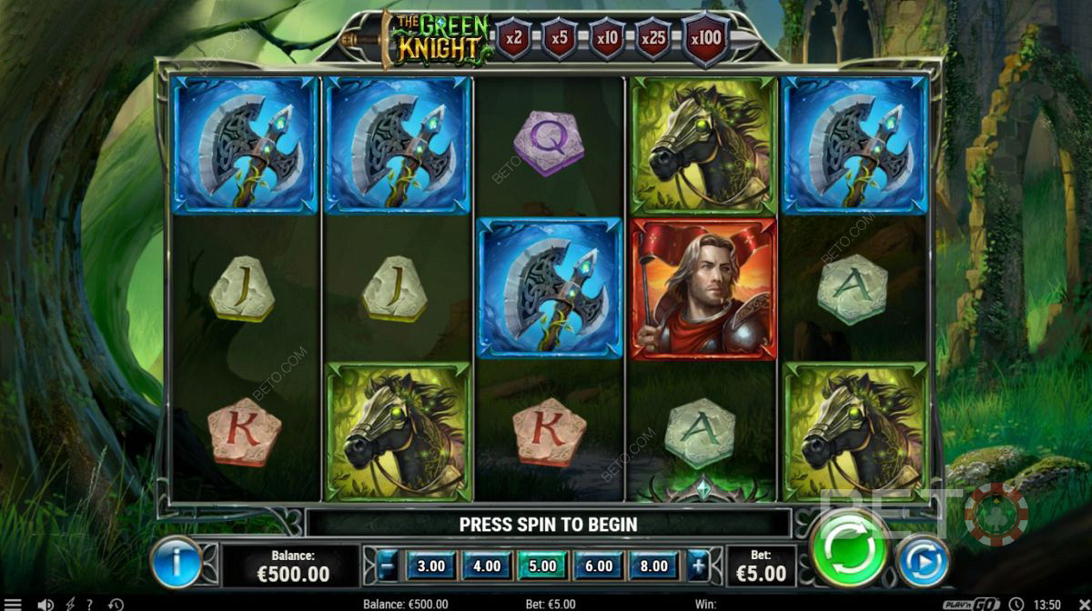 Top-Notch Paying Icons in The Green Knight Pokie Game