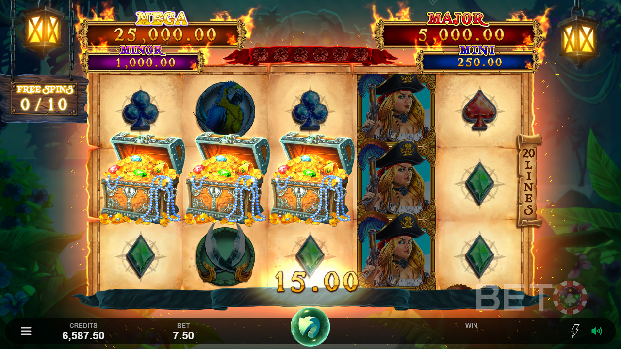 Scoring big with premium symbols in Adventures Of Doubloon Island