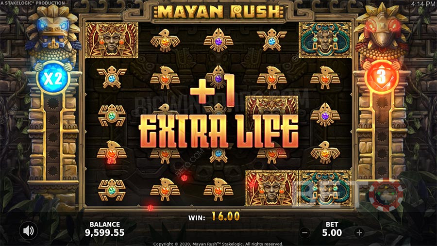 Bonus Spin Bestowed by the Tiki on the Right in Mayan Rush