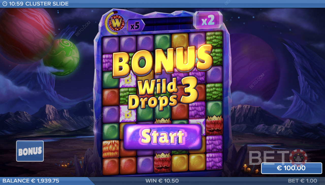 Free Pokies or Bonus Spins in Cluster Slide