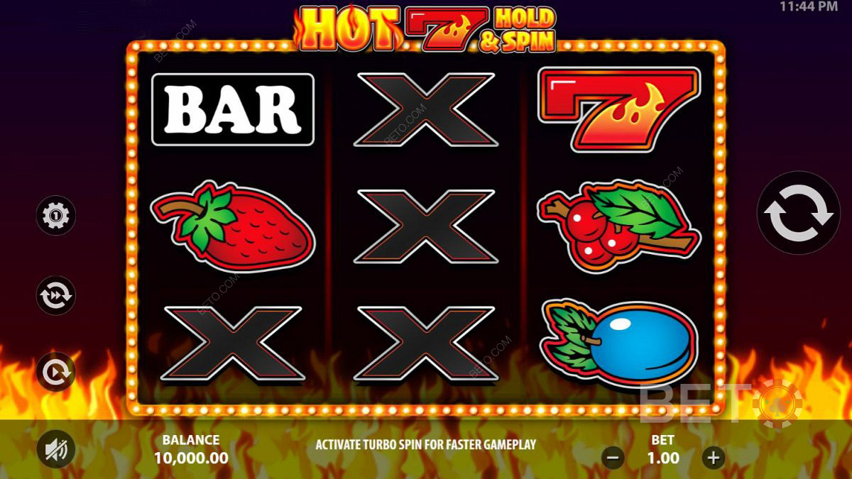 Unique icons in Hot 7 Hold and Spin