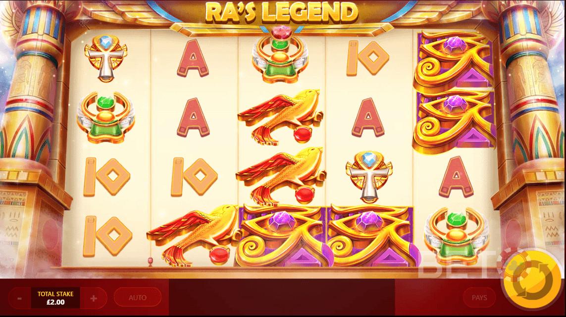 Score big with ancient symbols and wilds in this ripper Egyptian Sun god pokie!