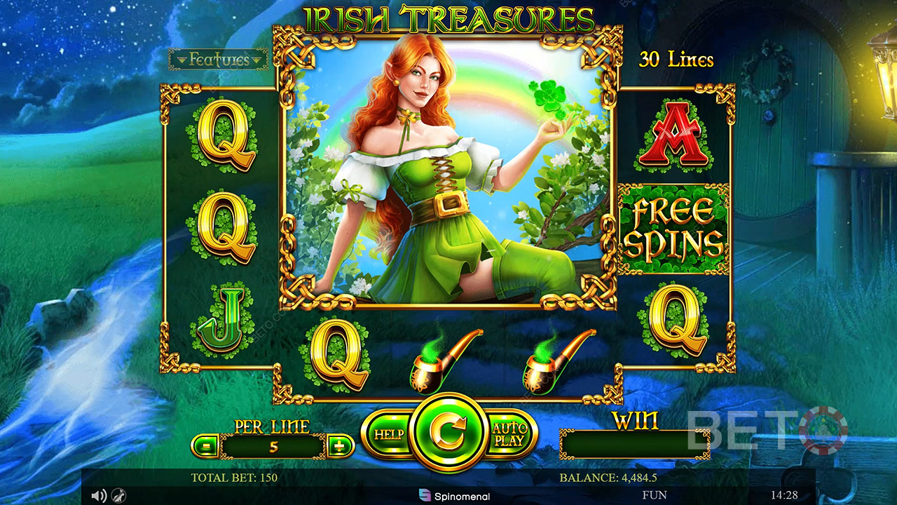 Irish Treasures (Spinomenal) Free Play