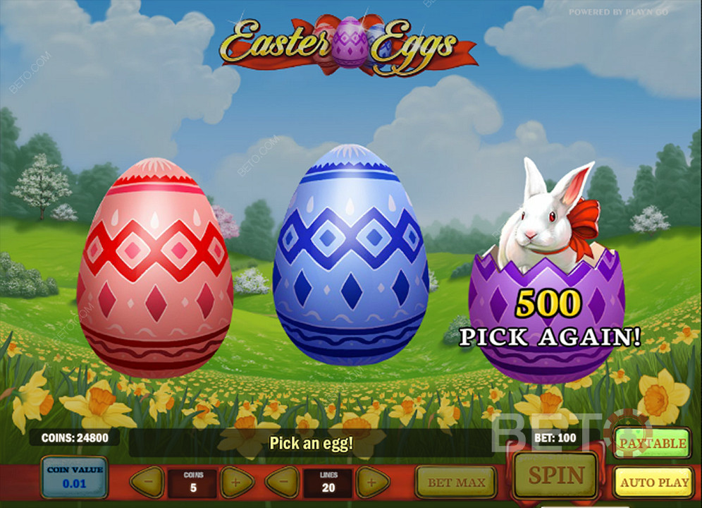 Easter eggs serve up ripper bonuses in this pokie