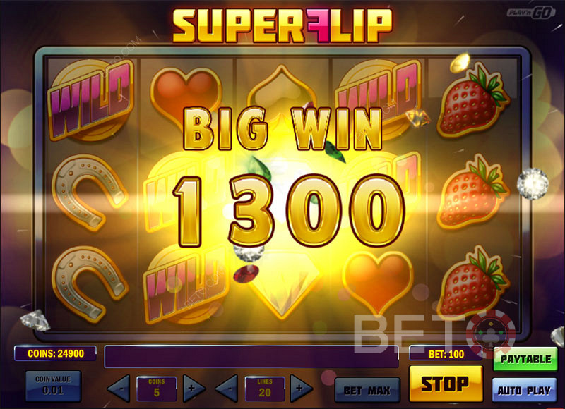 Huge jackpot on Super Flip Online Pokie