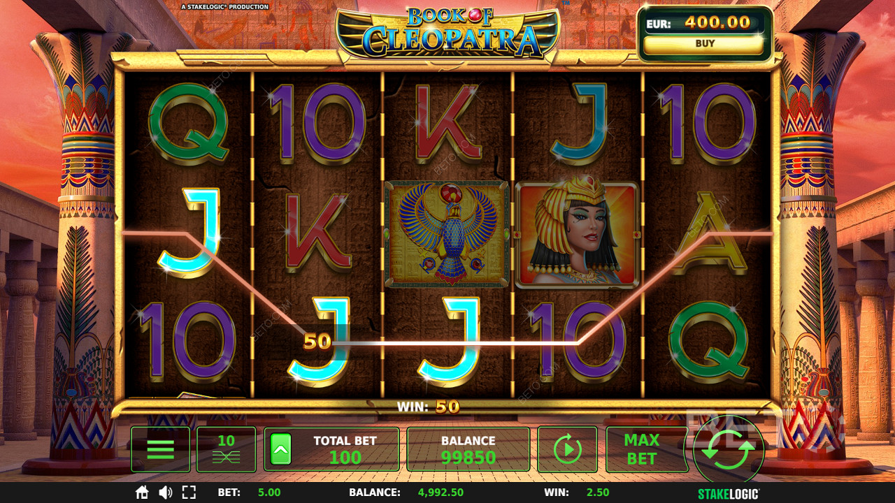 Ripper Bonuses Revealed in Book of Cleopatra by StakeLogic