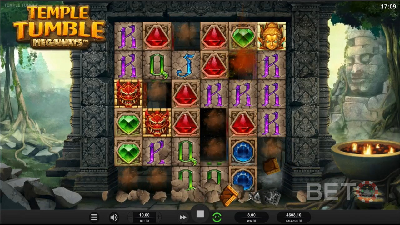 Dazzling icons in Temple Tumble Megaways