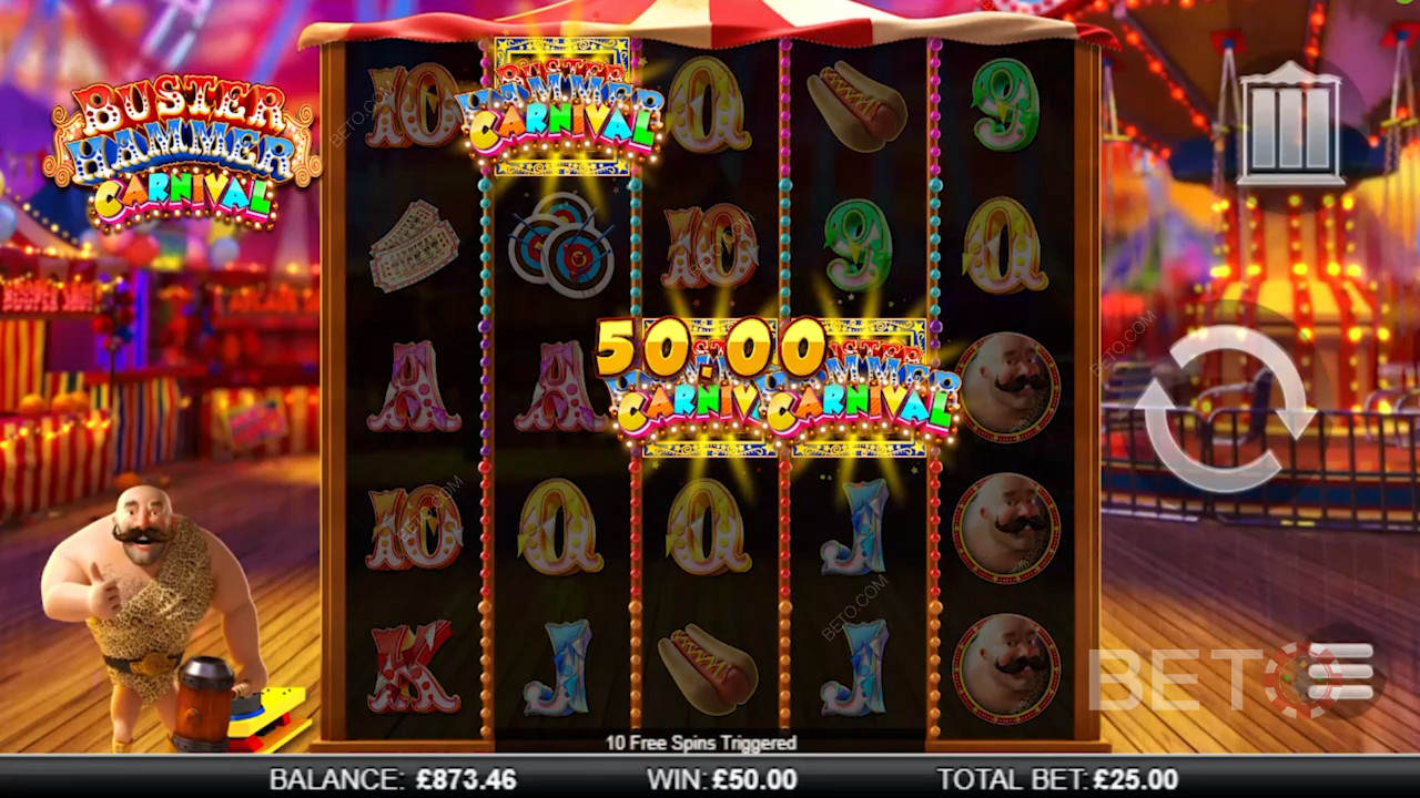 Score free spins by nabbing 3 or more Scatters