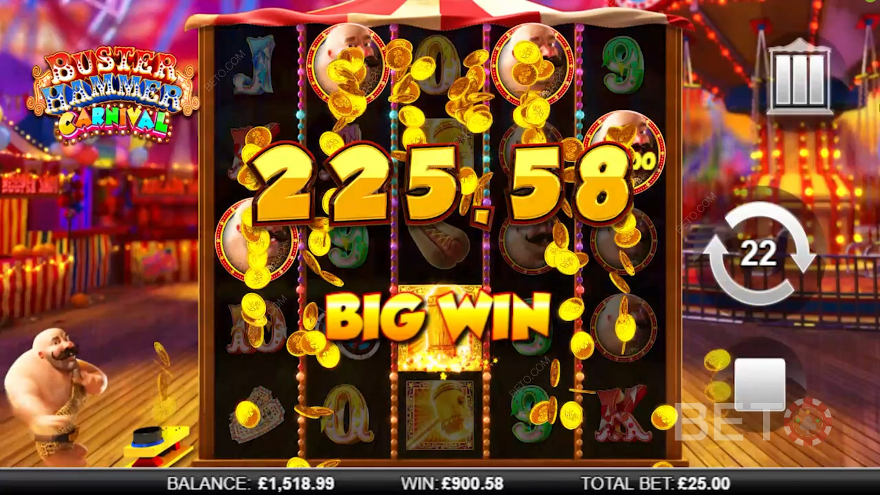 Score big wins in Buster Hammer Carnival pokie game