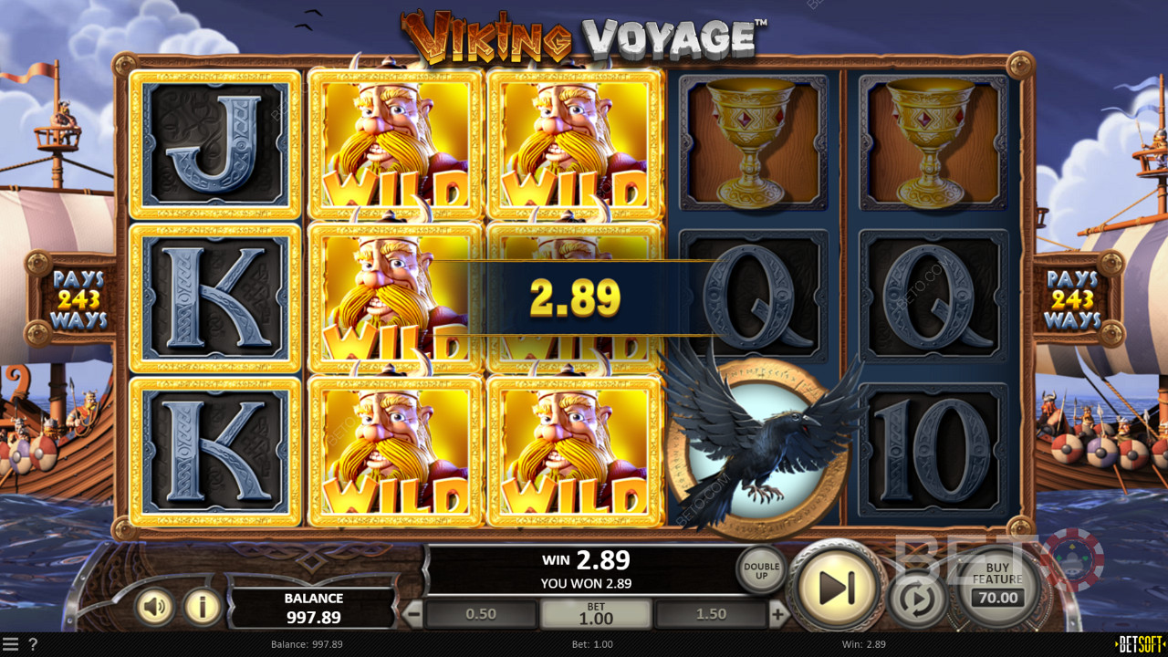 Fill a reel with Golden Wild symbols to trigger respins with locked Wilds