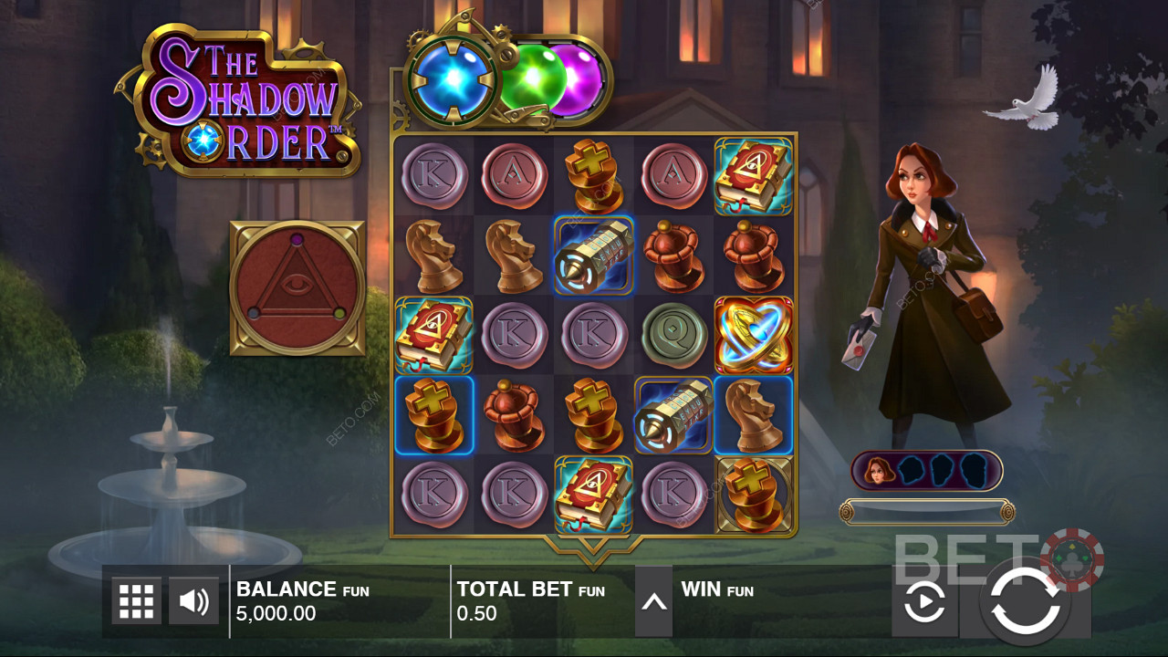 The Shadow Order: A Ripper 5 Reel Cluster Pays Pokie