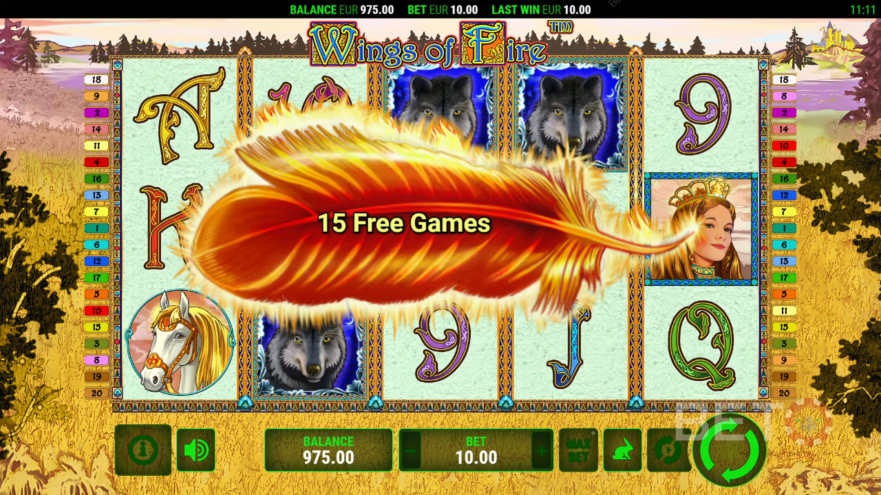 Bonus Features Unveiled in Wings of Fire by Greentube