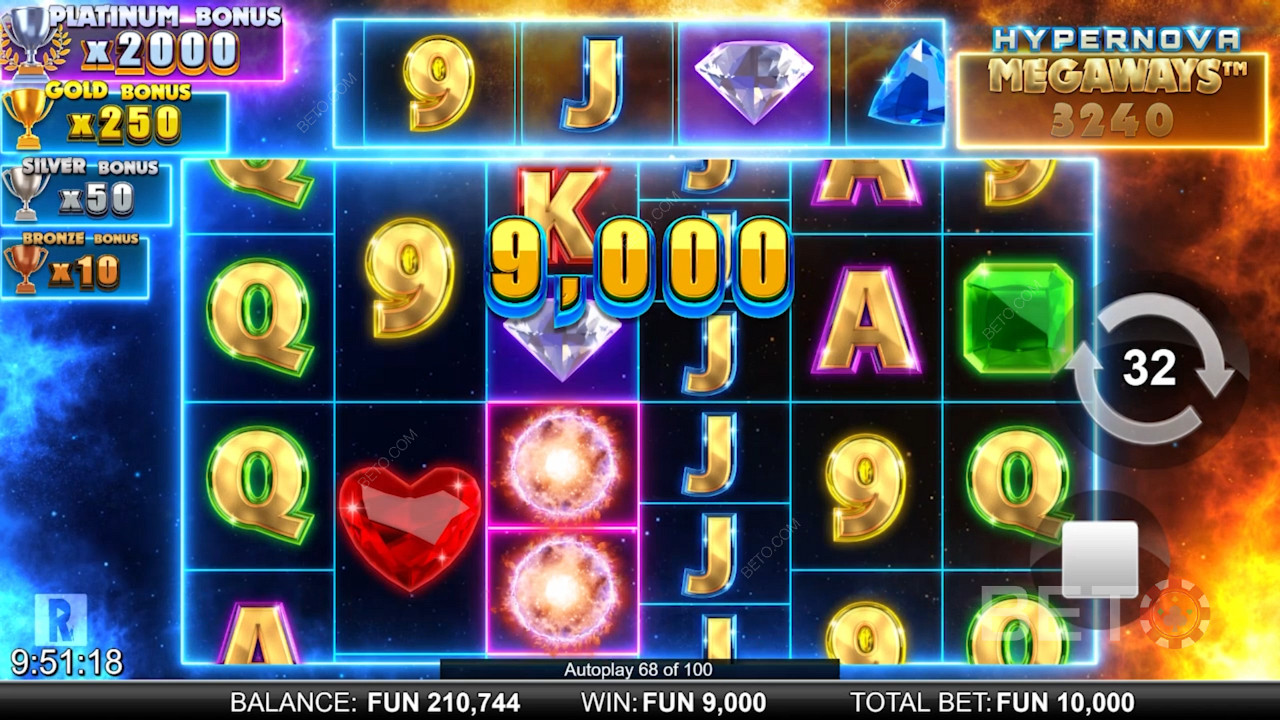 Hypernova Megaways - A 6 reel pokie from ReelPlay with up to 117,649 ways to win