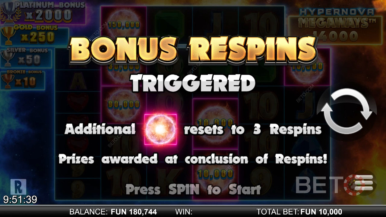 Rack up those respins and you