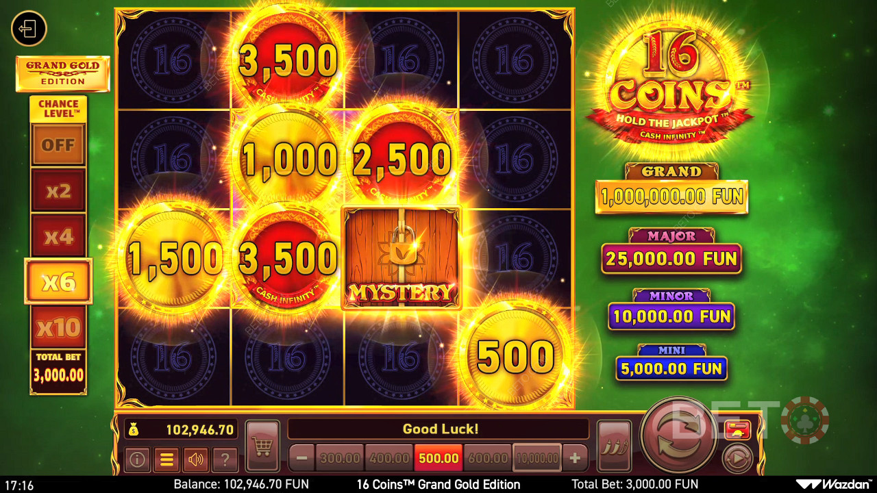 16 Coins Grand Gold Edition Free Play