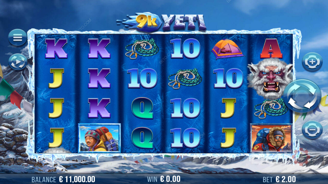 Chill with ripper visuals in 9K Yeti online pokie