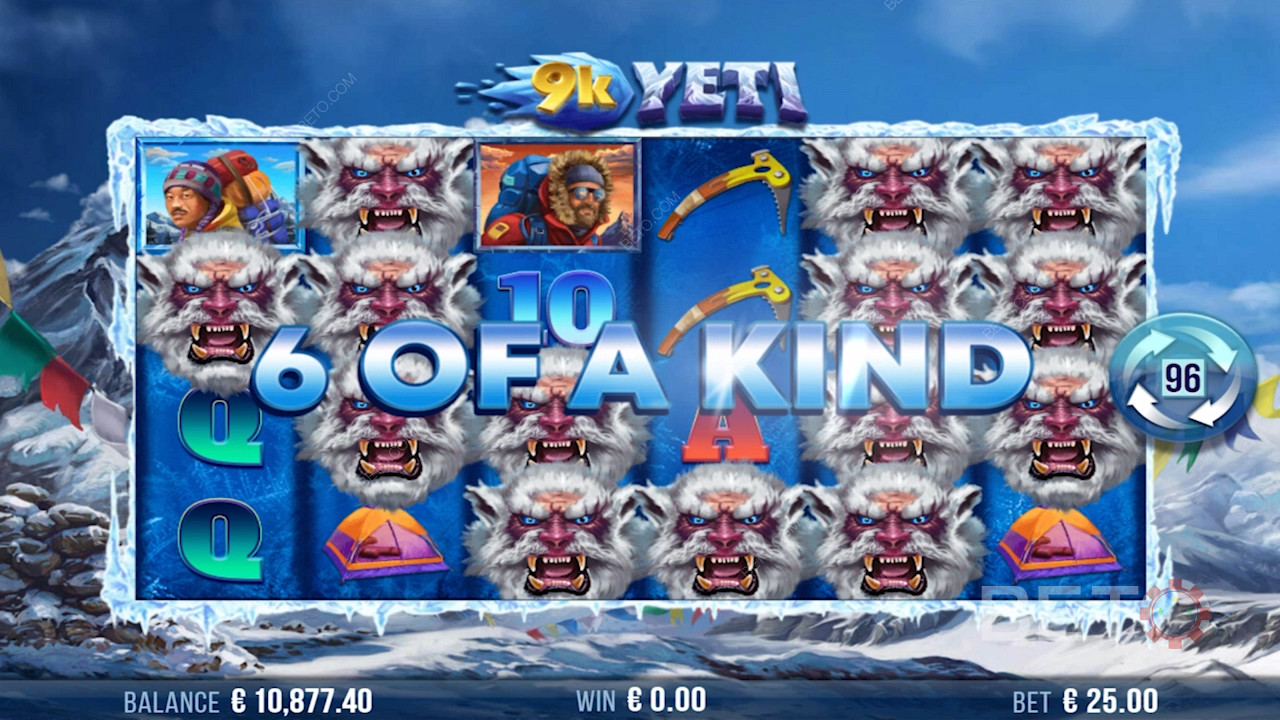 Score big with multiple high-value symbols on the reels