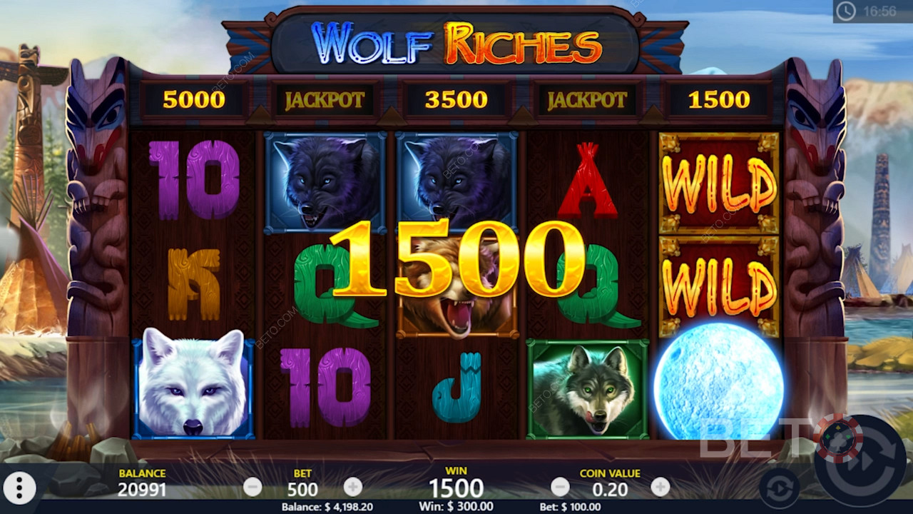 Score big on the Wolf Riches pokie machine