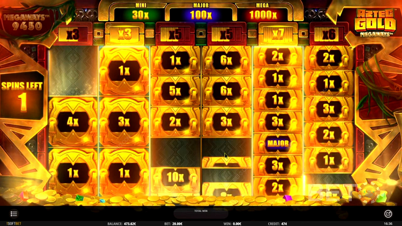 Rack up multipliers in Aztec Gold Cash Respins
