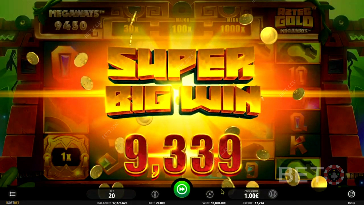 Massive jackpot in Aztec Gold Megaways pokie game