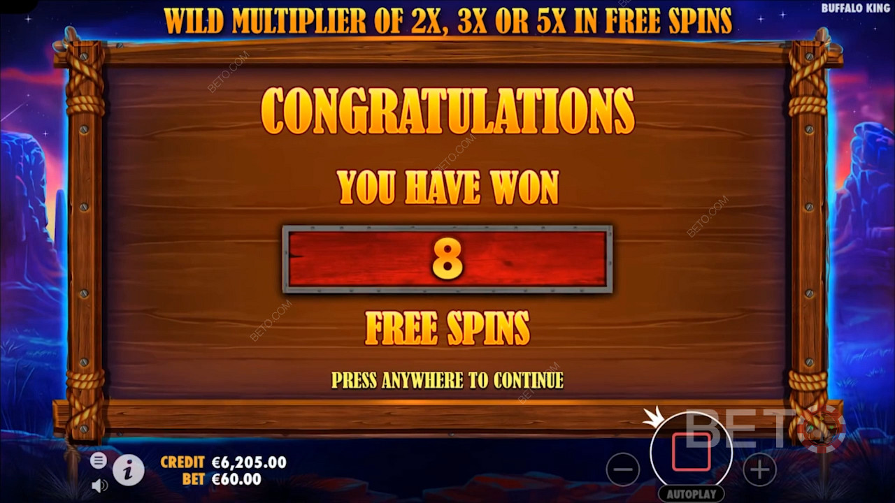 Play Buffalo King and discover its ripper Buffalo King Bonus Features - Free Spins
