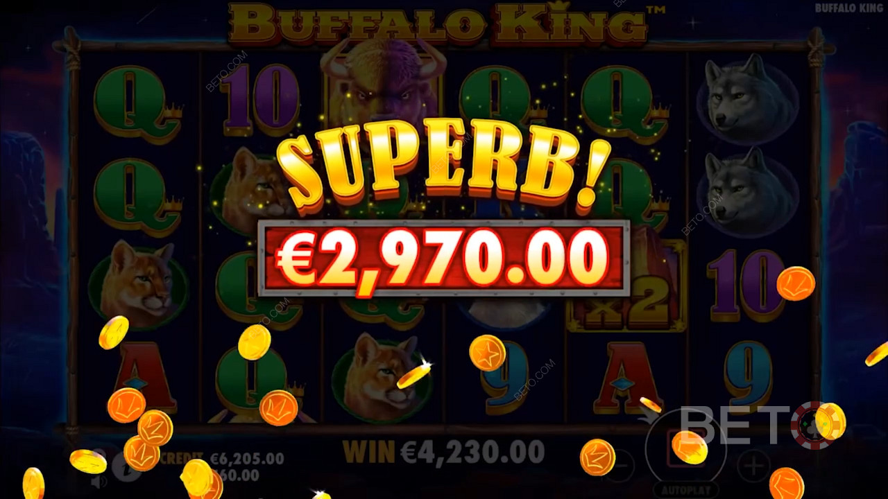 Bet from 60c to $100 per spin on this ripper pokie