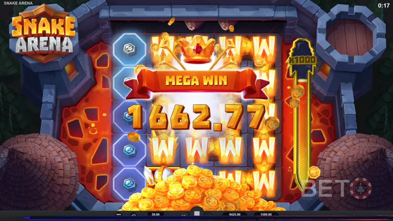 Slither your way to a ripper 2758x win in Snake Arena
