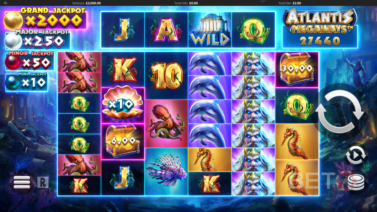 Dive into vibrant gameplay with ripper features in Atlantis Megaways pokie