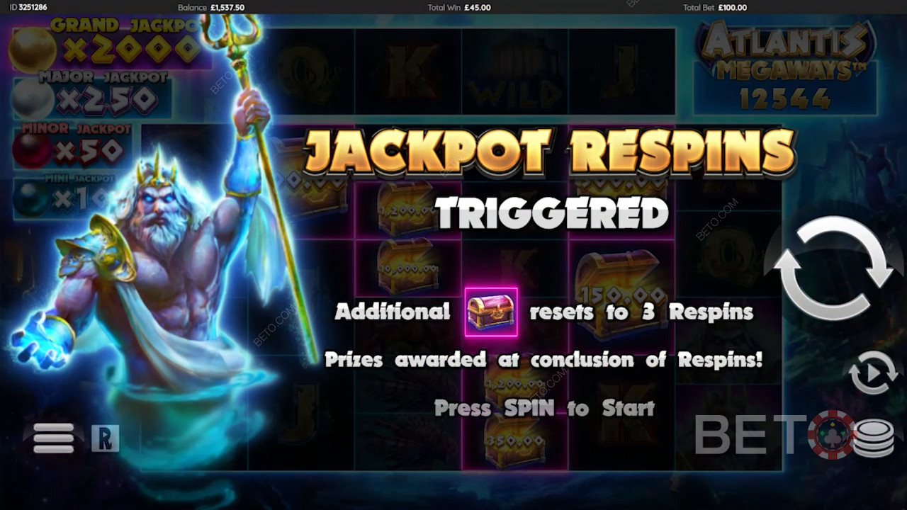 Score Big with Jackpot Respins in Atlantis Megaways Pokie