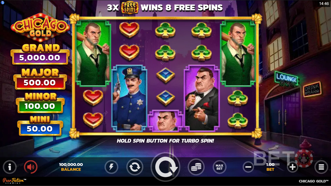 Get a taste of gangster life in Chicago Gold pokie