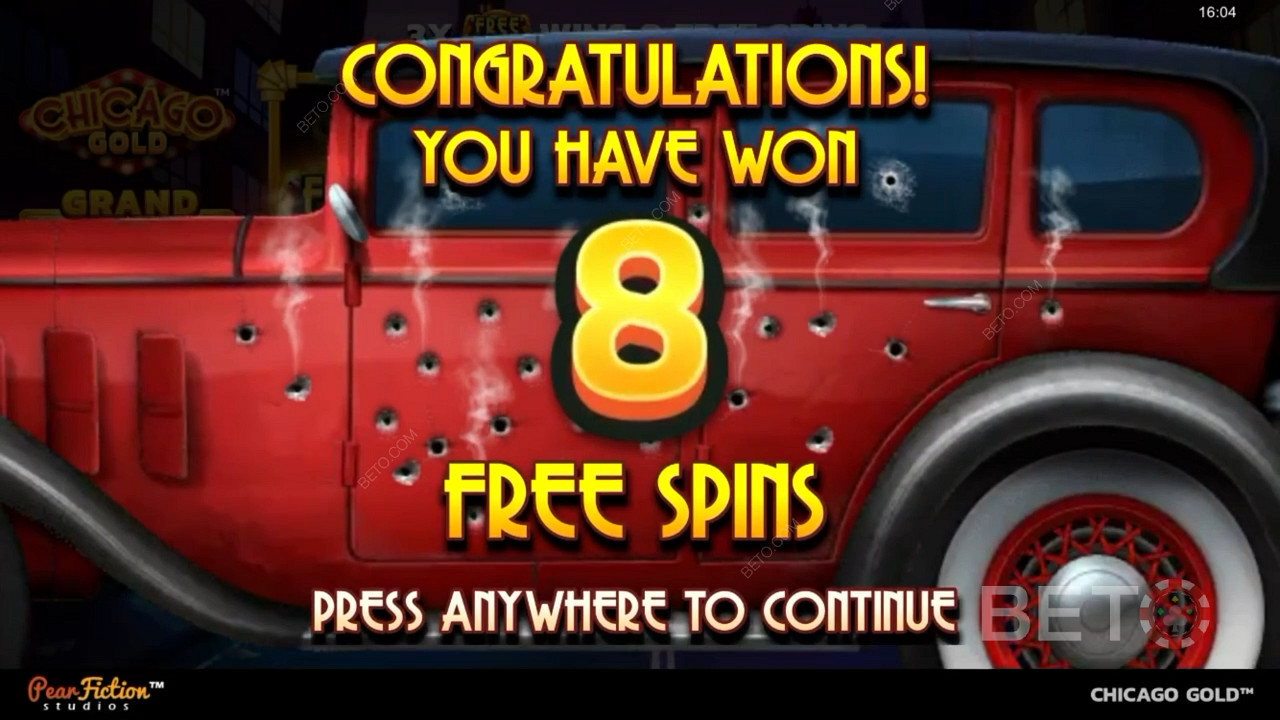Score eight Free Spins in the Chicago Gold pokie