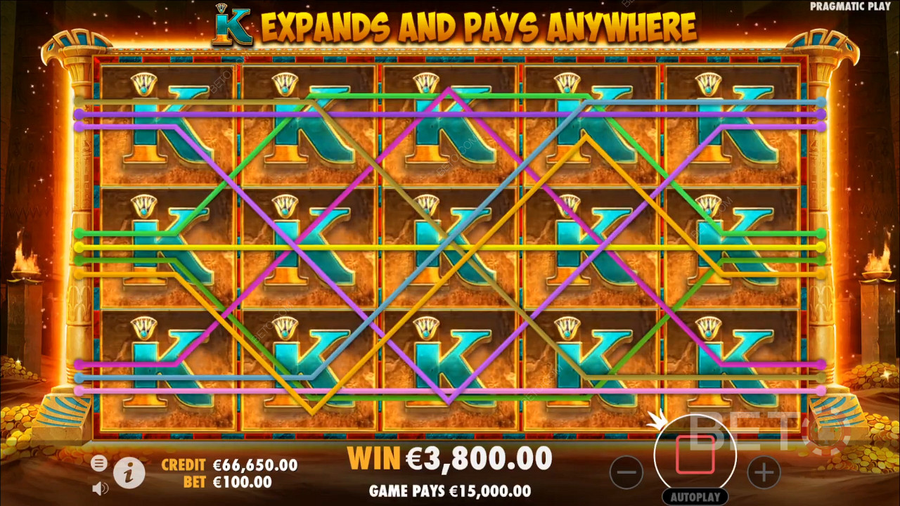 10 ripper paylines in John Hunter and the Book of Tut