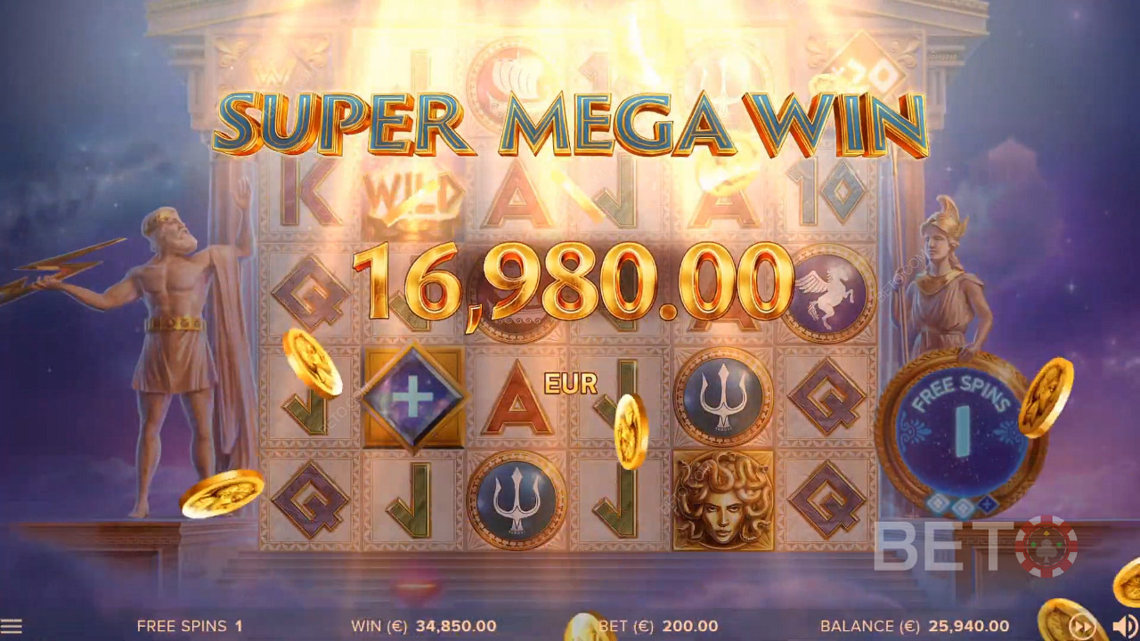Ripper Payout on Parthenon: Quest for Immortality Pokie