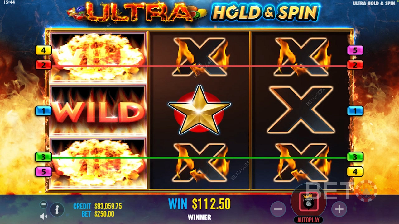 Ripper wild symbols in Ultra Hold and Spin