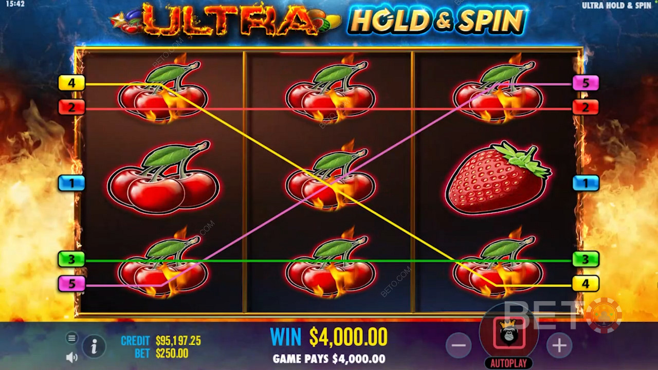 5 ripper paylines in Ultra Hold and Spin