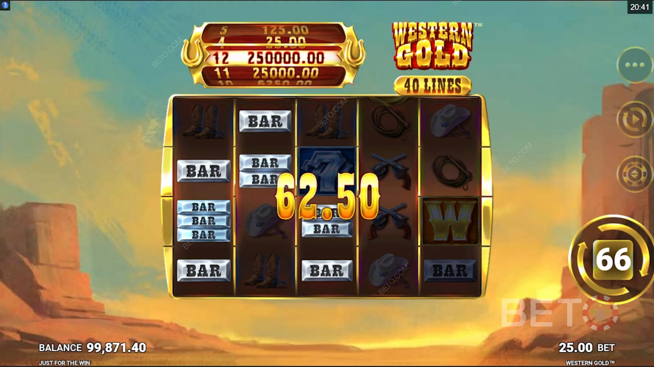 Letting the reels spin on their own in this pokie