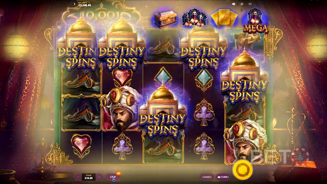Unleash Destiny Spins with three or more Scatters