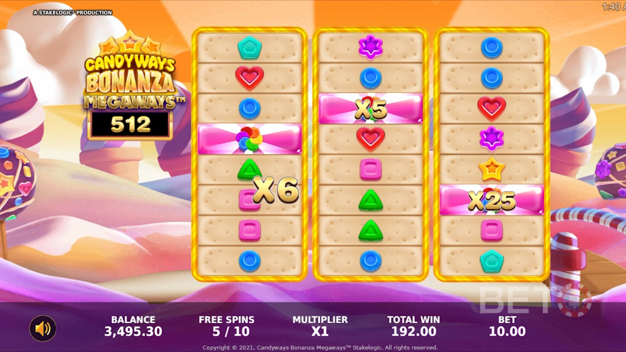 Score sweet wins with Candyways Bonanza Megaways online pokie
