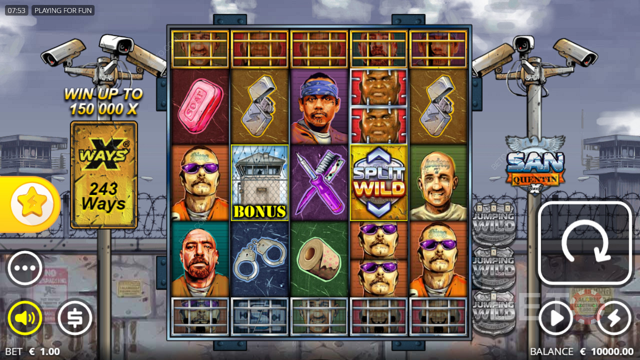 A gaol-themed pokie called San Quentin