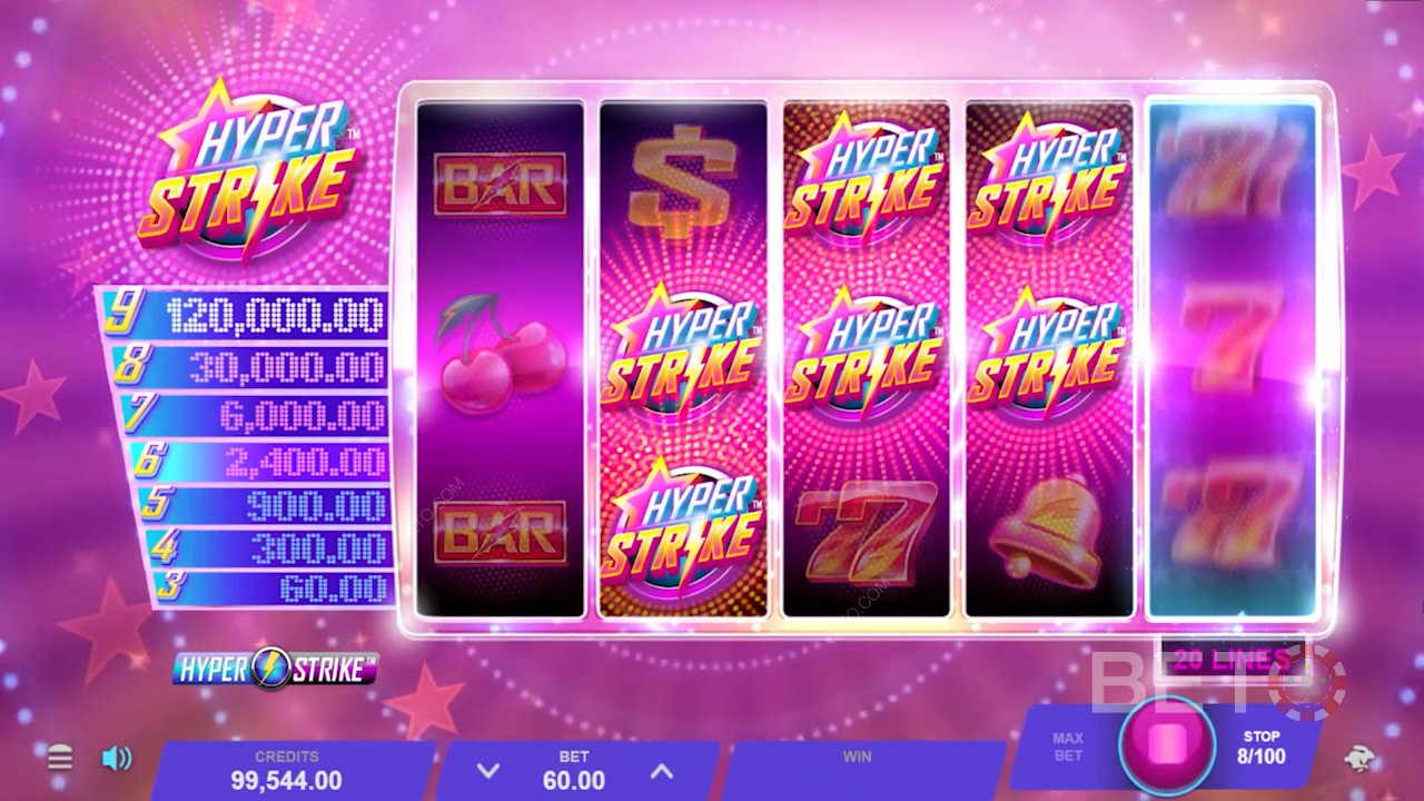 Score 6 Hyper Strike Scatter symbols in Hyper Strike