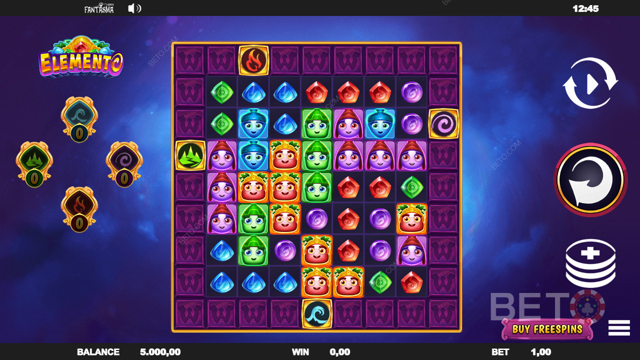 Experience a ripper design in the Elemento online pokie