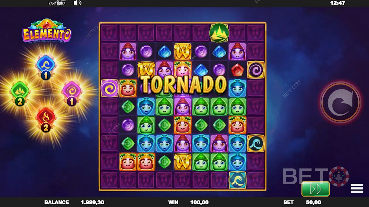 Trigger the Free Spins bonus by activating all Element Wilds