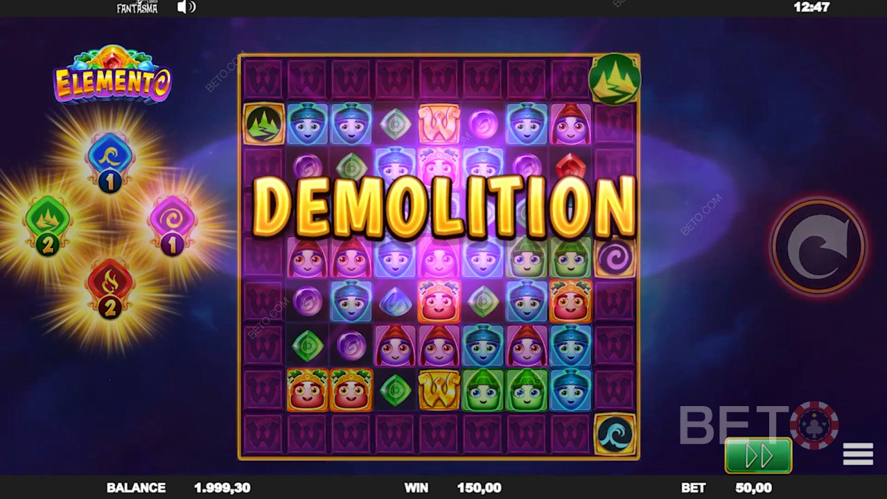 Rack up wins with elements in the Elemento pokie