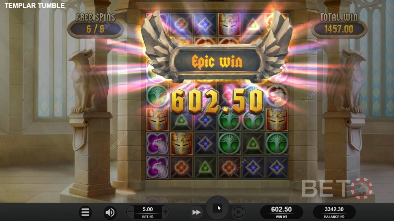 Templar Tumble packs a ripper payout punch