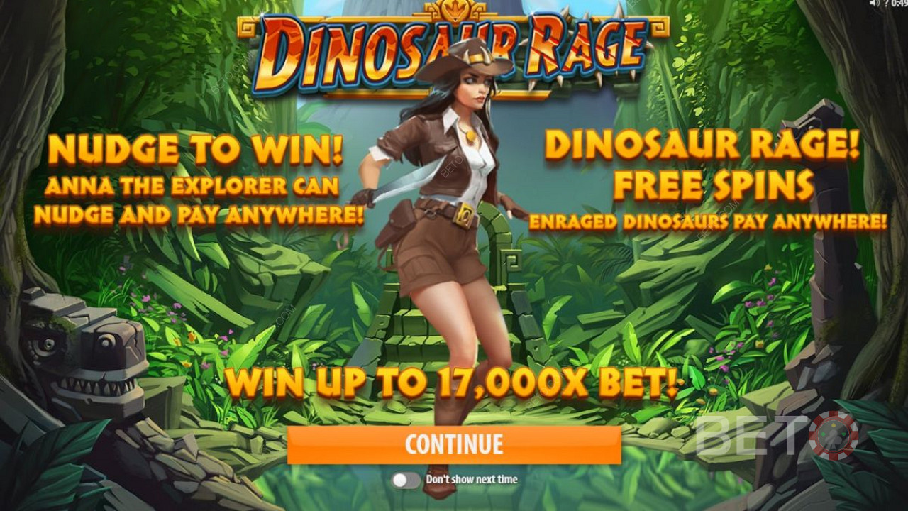 Dino Rampage from Quickspin - join Anna the Explorer in the Jurassic for ripper bonus treasures